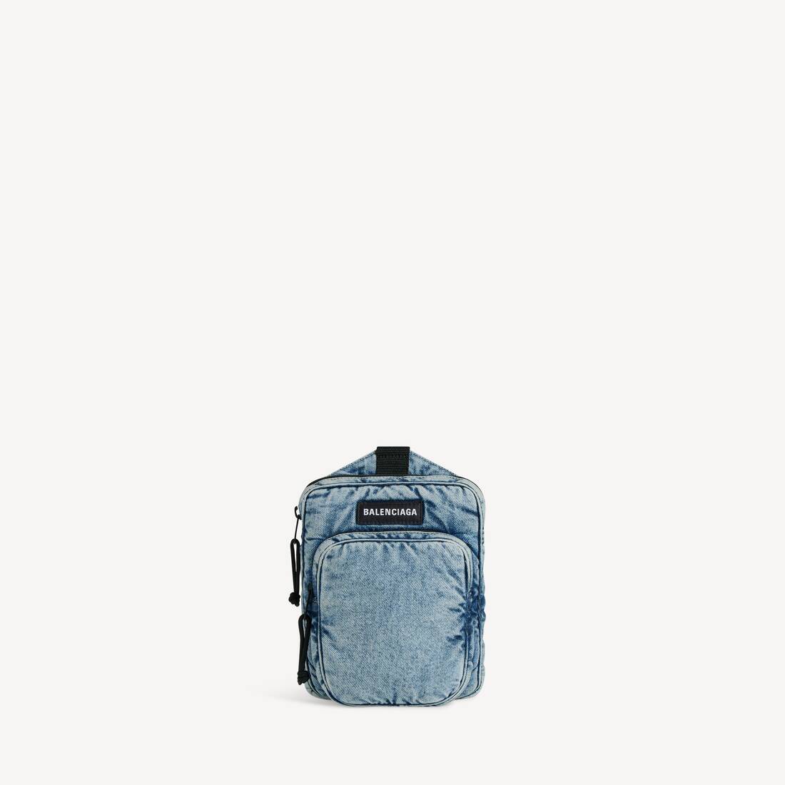 Men's Explorer Crossbody Messenger Bag in Faded Blue