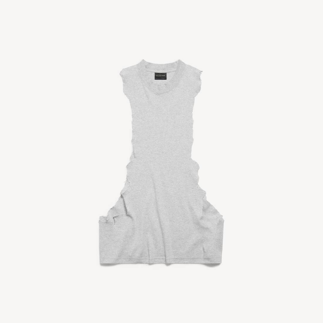 Men's Ripped Tank Top in Light Heather Grey