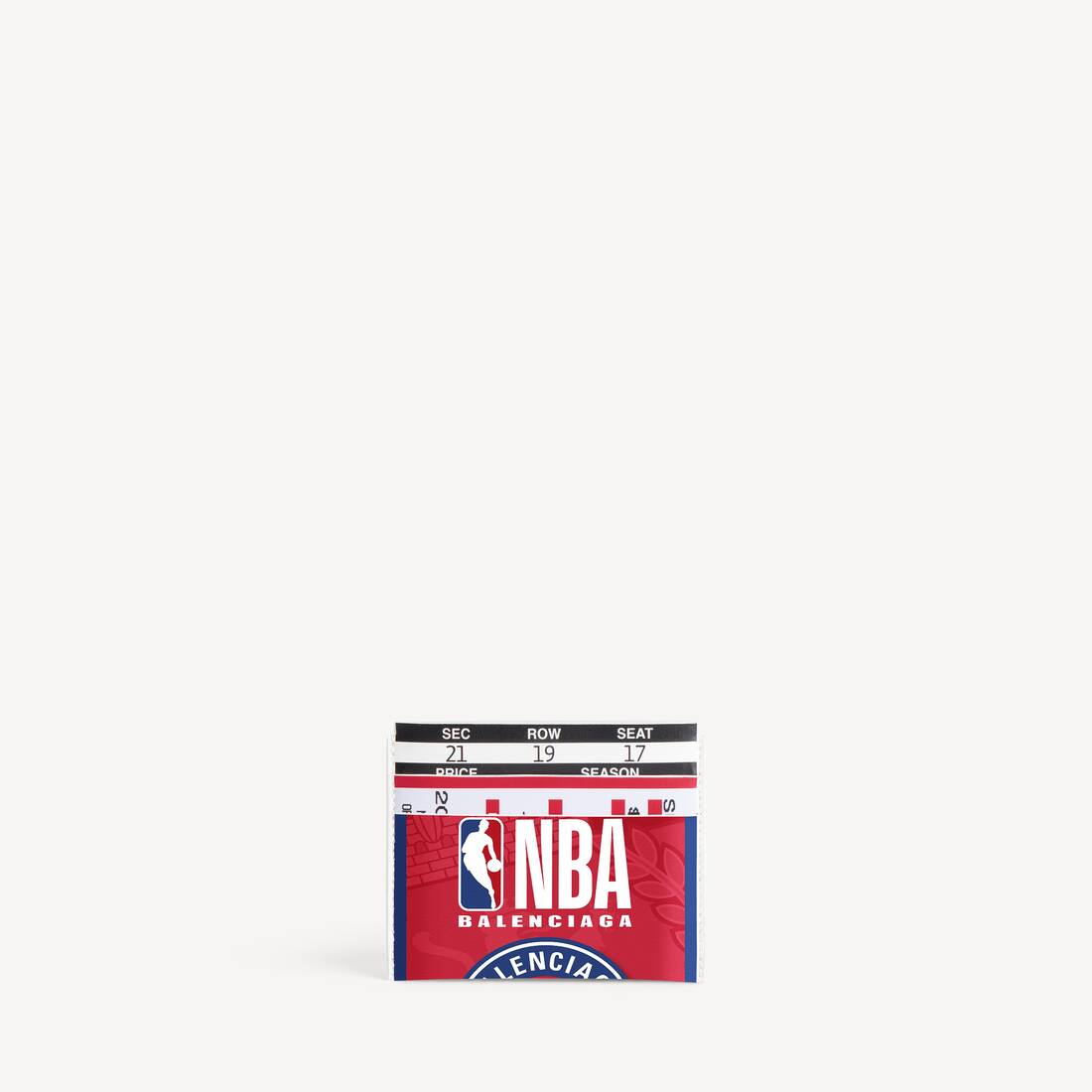 Men's Balenciaga | Nba Collaboration Passport Card Holder in Red