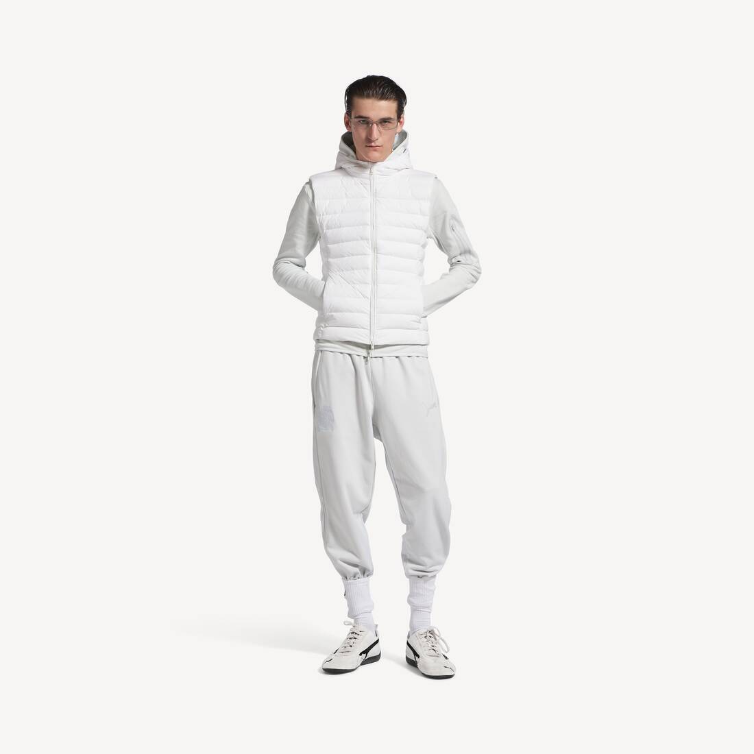 Balenciaga I Puma Fitted Tracksuit Pants in Dirty White