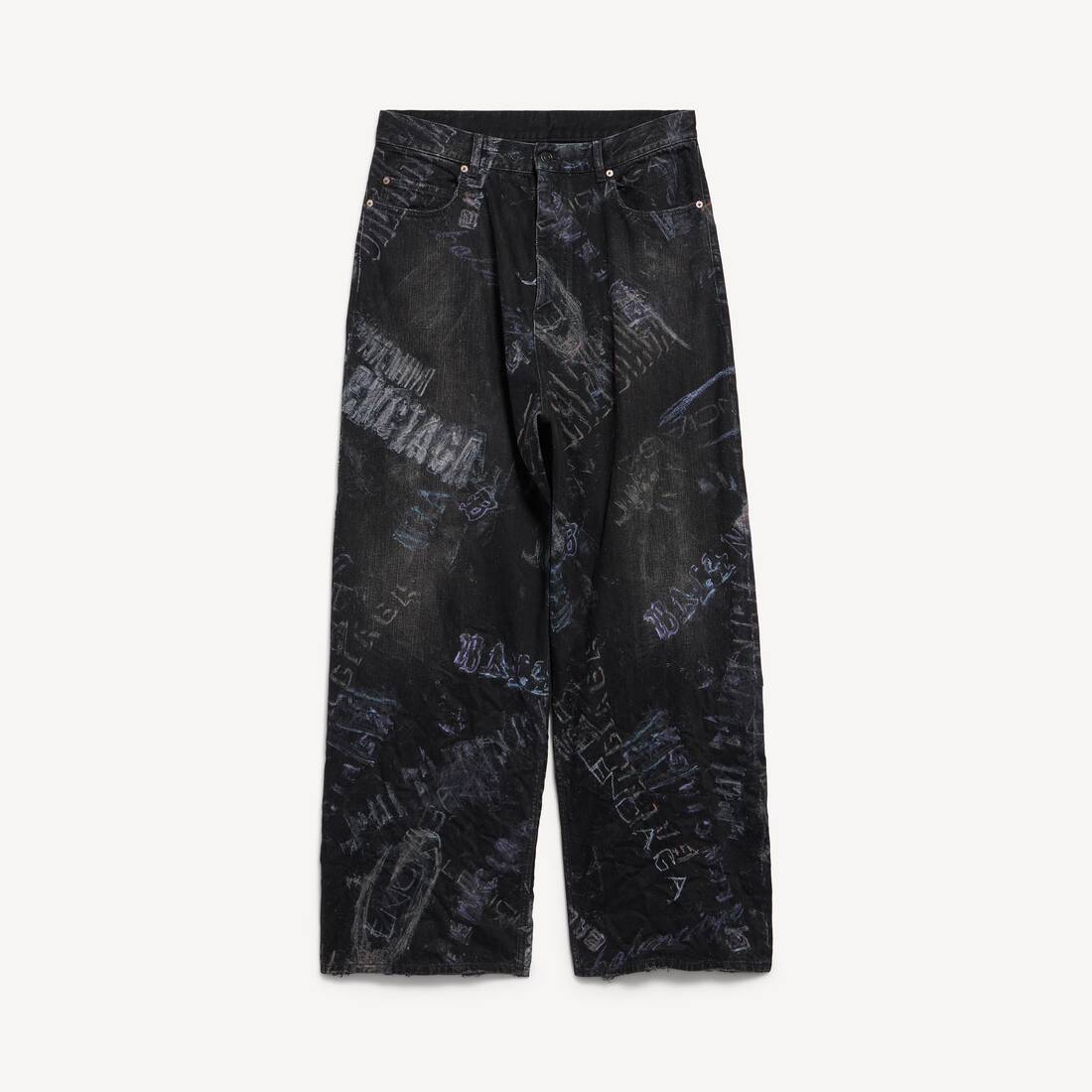 Men's Minimal Baggy Pants in Black