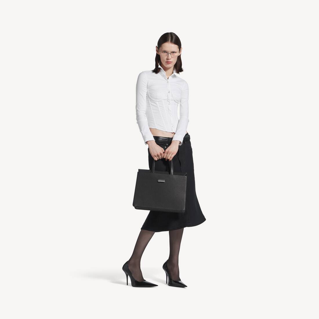 Women's Corseted Shirt in White