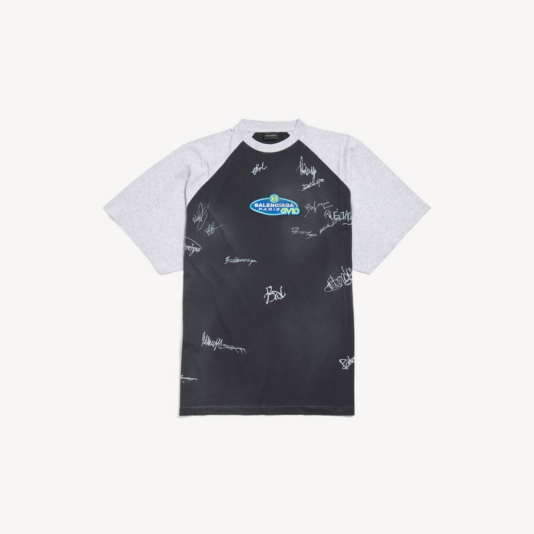 Men's Banana Raglan Oversized T-shirt in Faded Black
