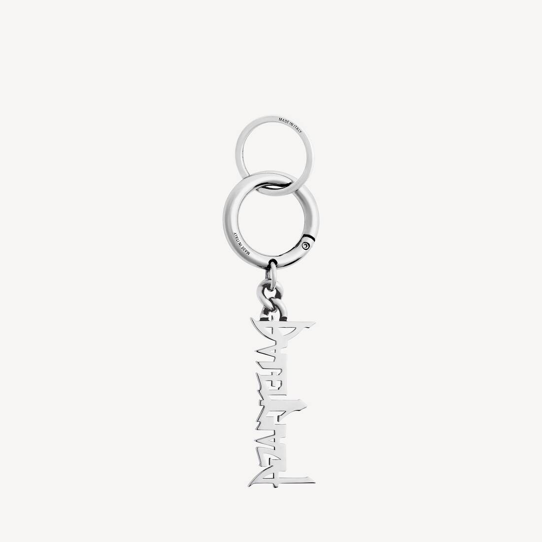 Typo Metal Keychain in Silver