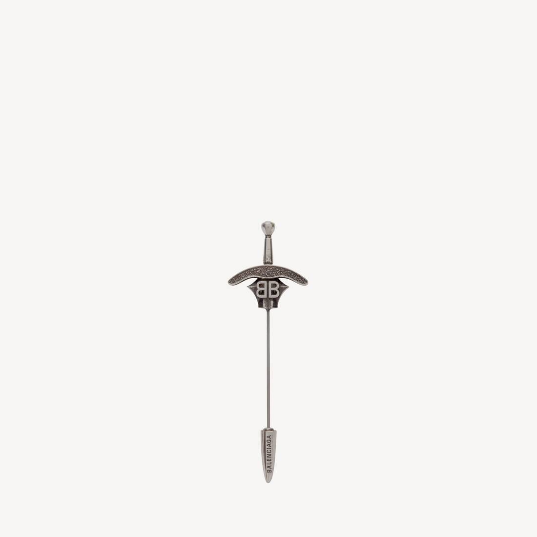 Goth Sword Brooch in Antique Silver