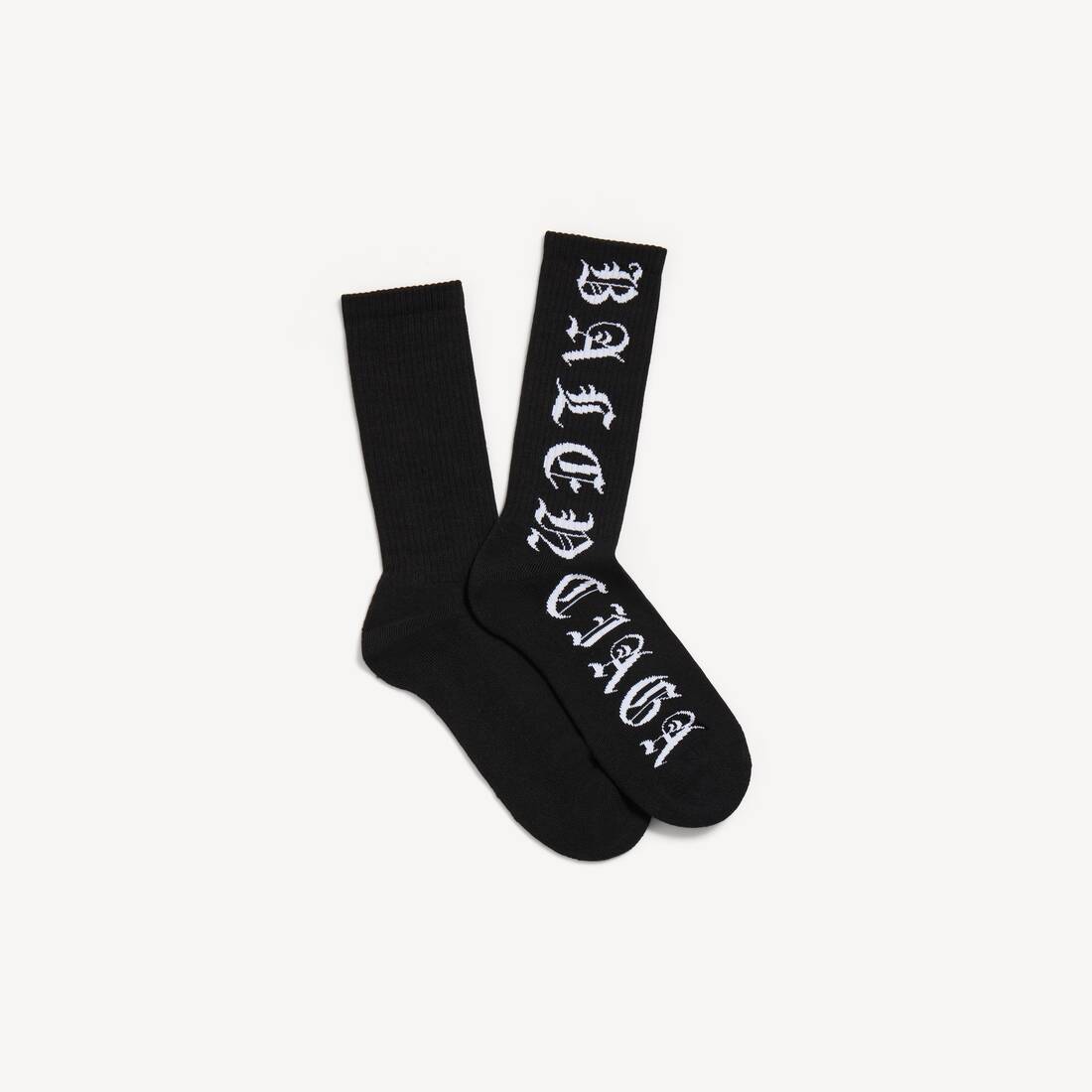 Men's All-around Blackletter Socks in Black/white