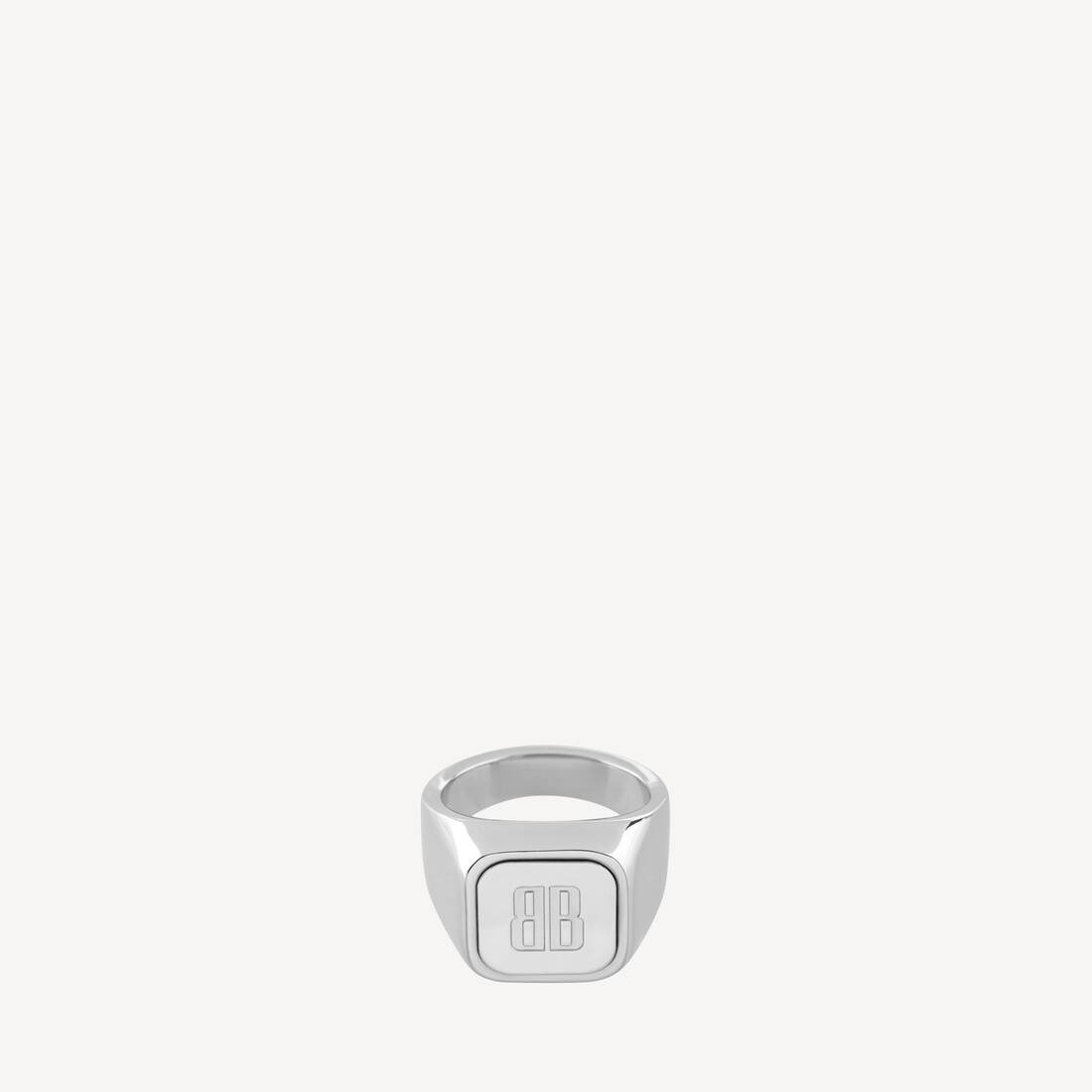 Nano Signet Ring in Shiny Silver