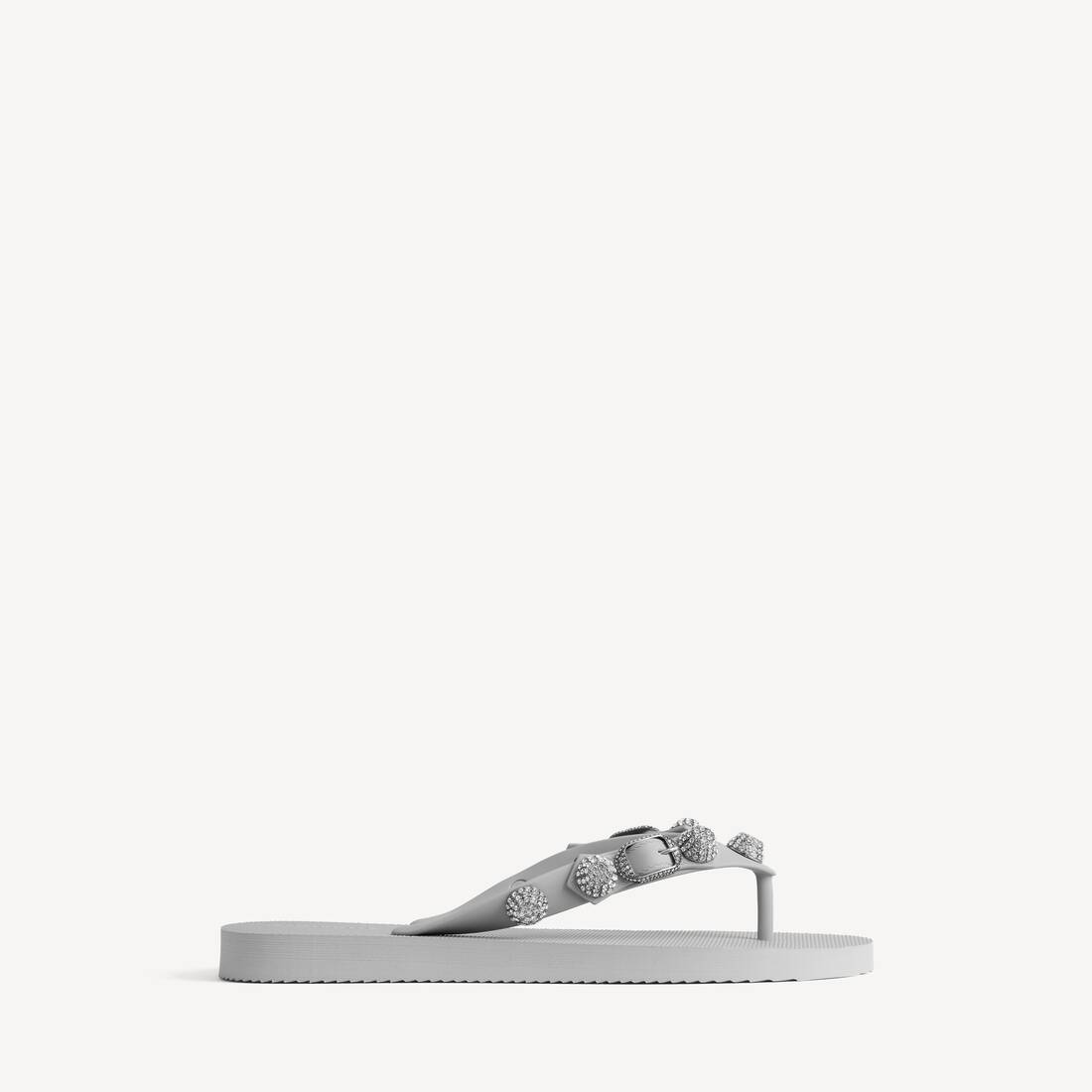 Women's Cagole Thong Sandal in Balenciaga Grey/crystal