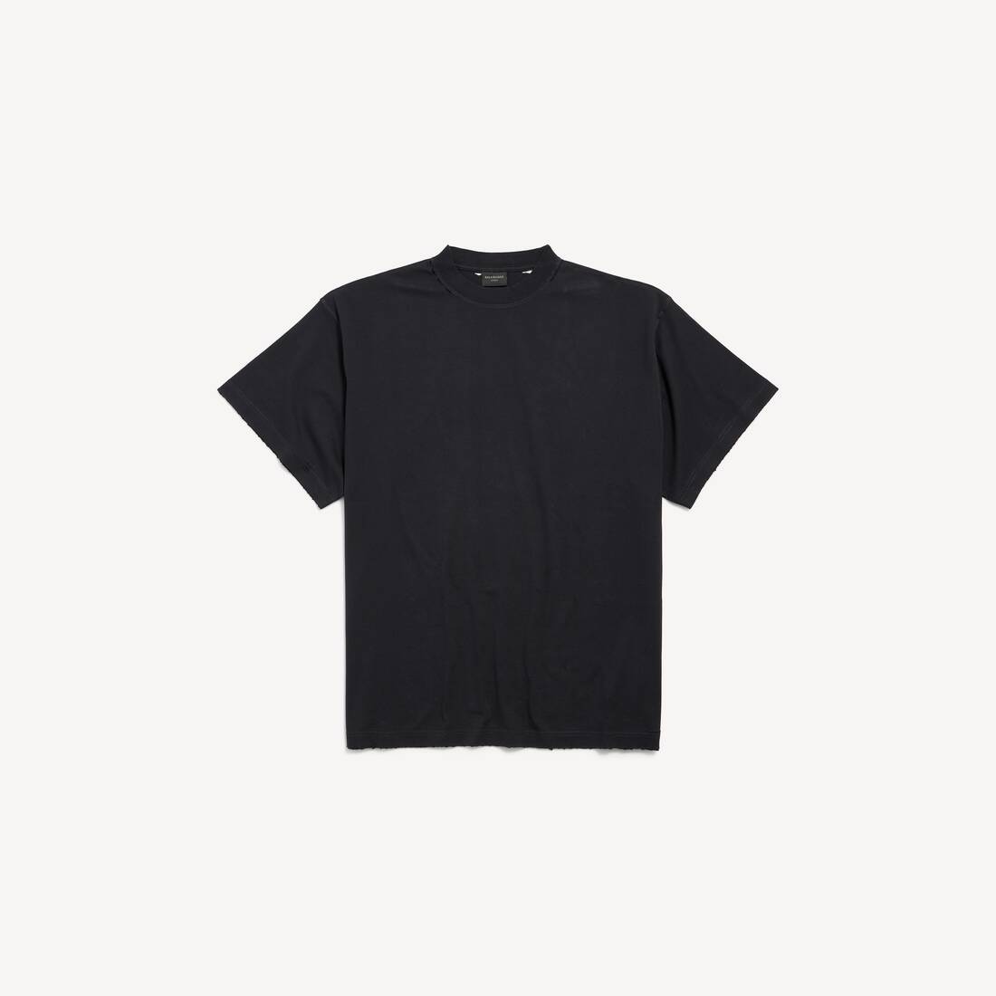 Men's Security Tape Logo T-shirt Oversized in Black Faded/red