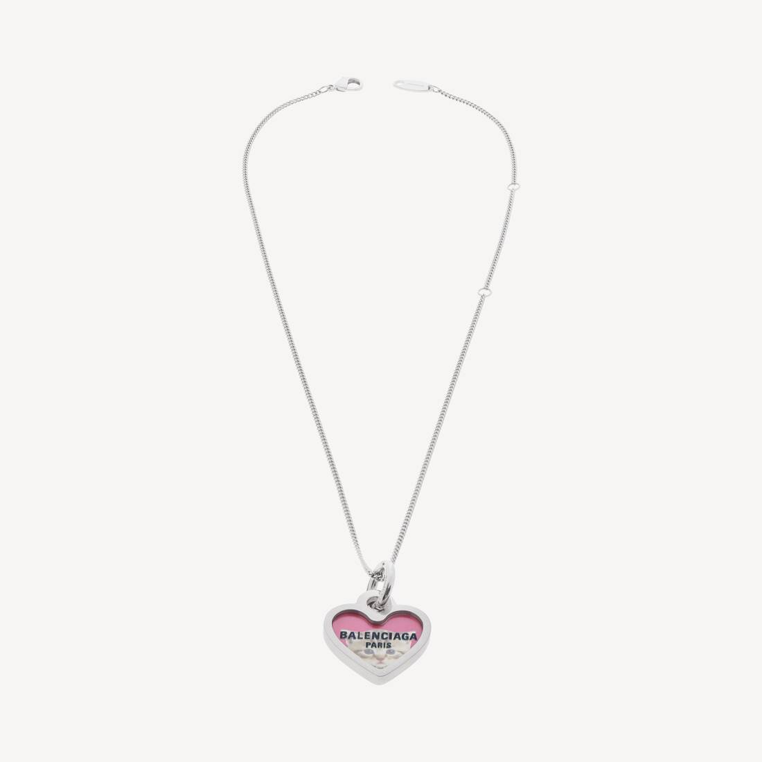 Darling Necklace in Silver/fushia
