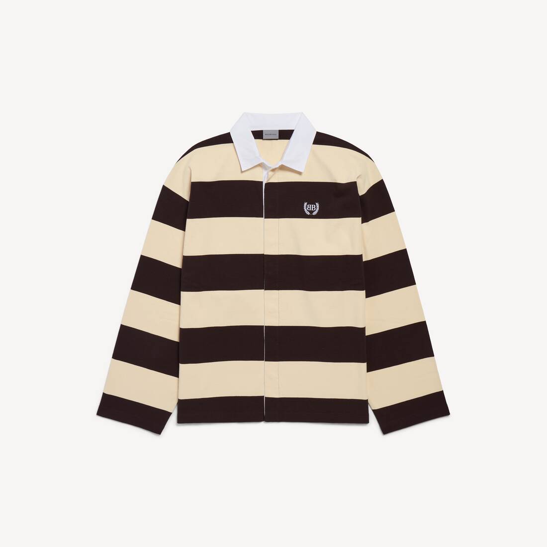 Men's Polo Shirt in Dark Brown/beige