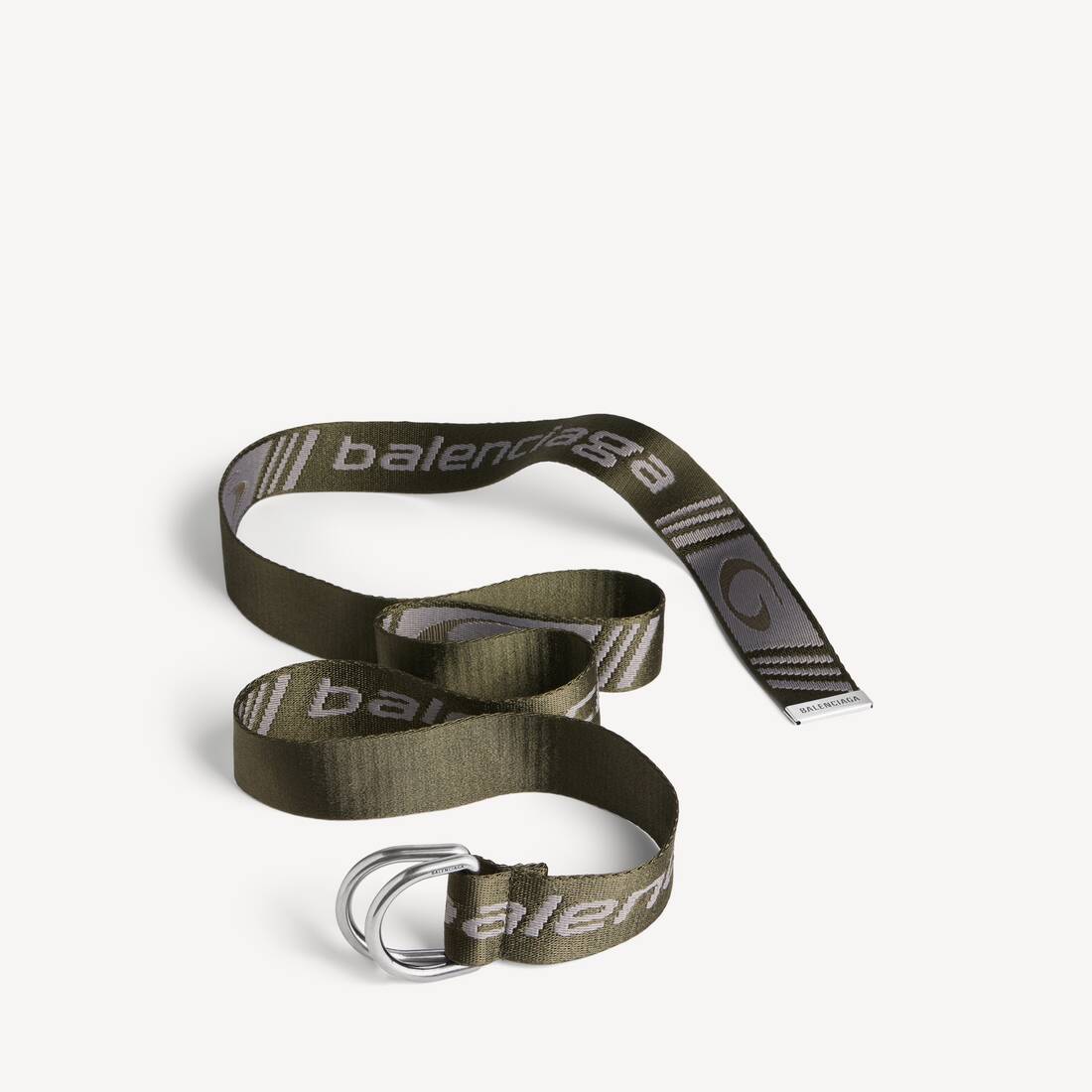 Men's D Ring Belt in Khaki/grey