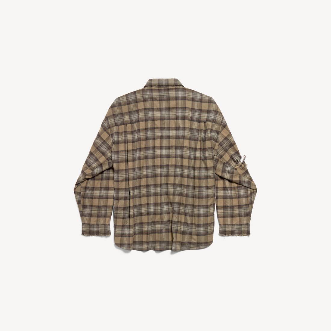 Men's Paris Liberty Layered Shirt Oversized in Dark Green