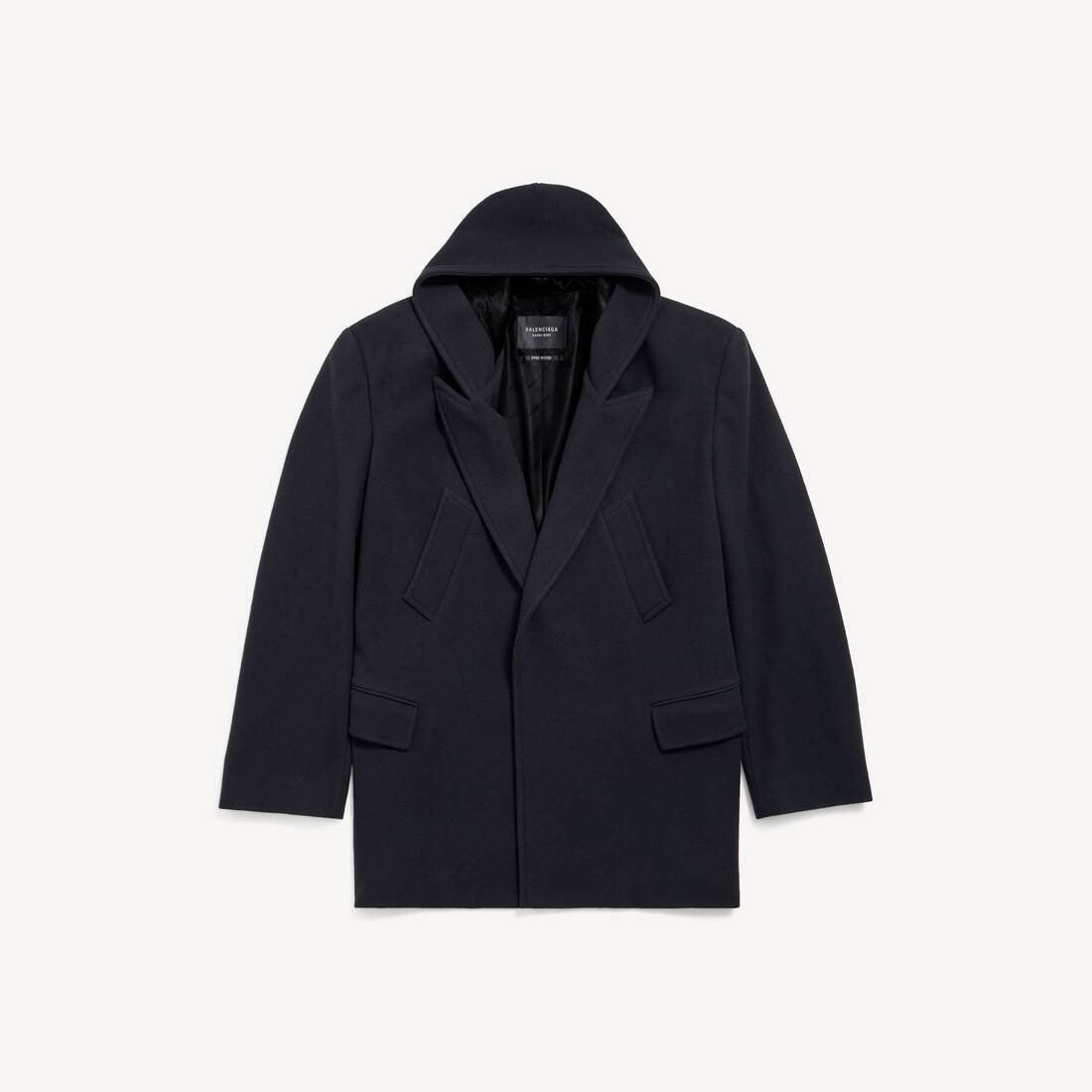 Men's Hooded Short Coat in Dark Navy