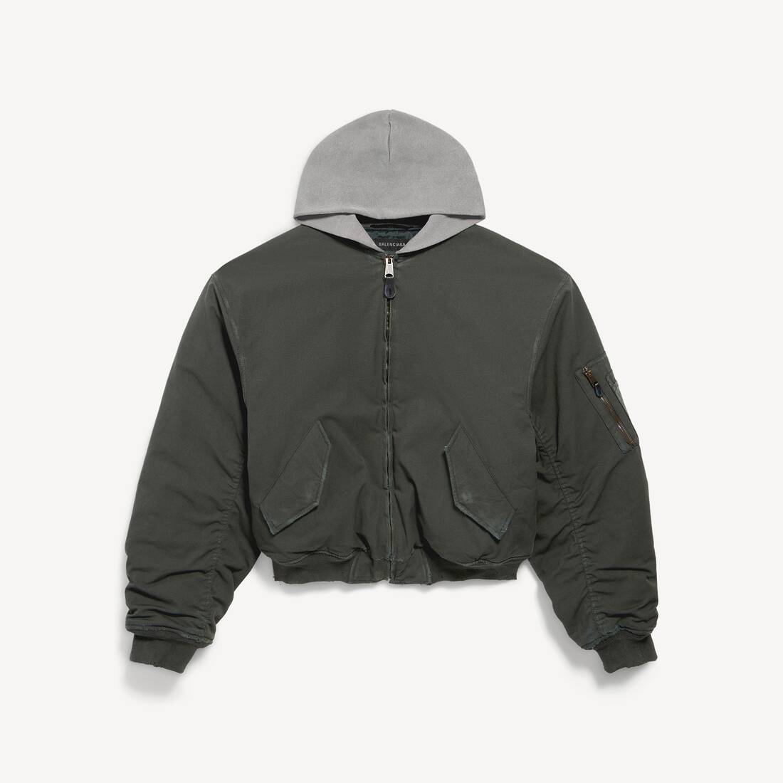 Men's Hooded Standard Bomber Jacket in Anthracite