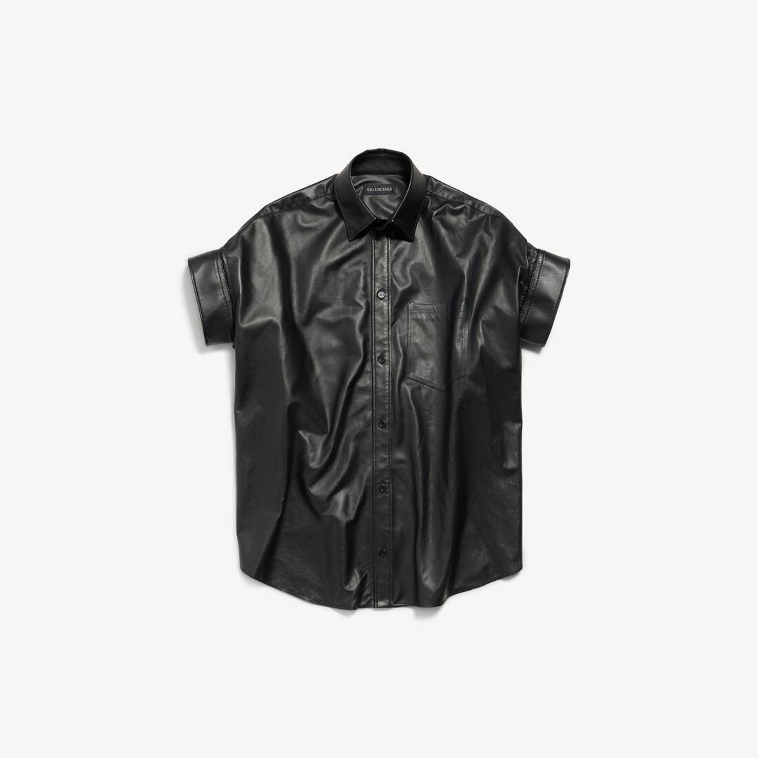 Women's Tucked Sleeves Shirt in Black