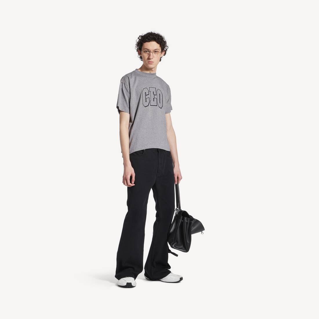 Men's Flared Pants in Black