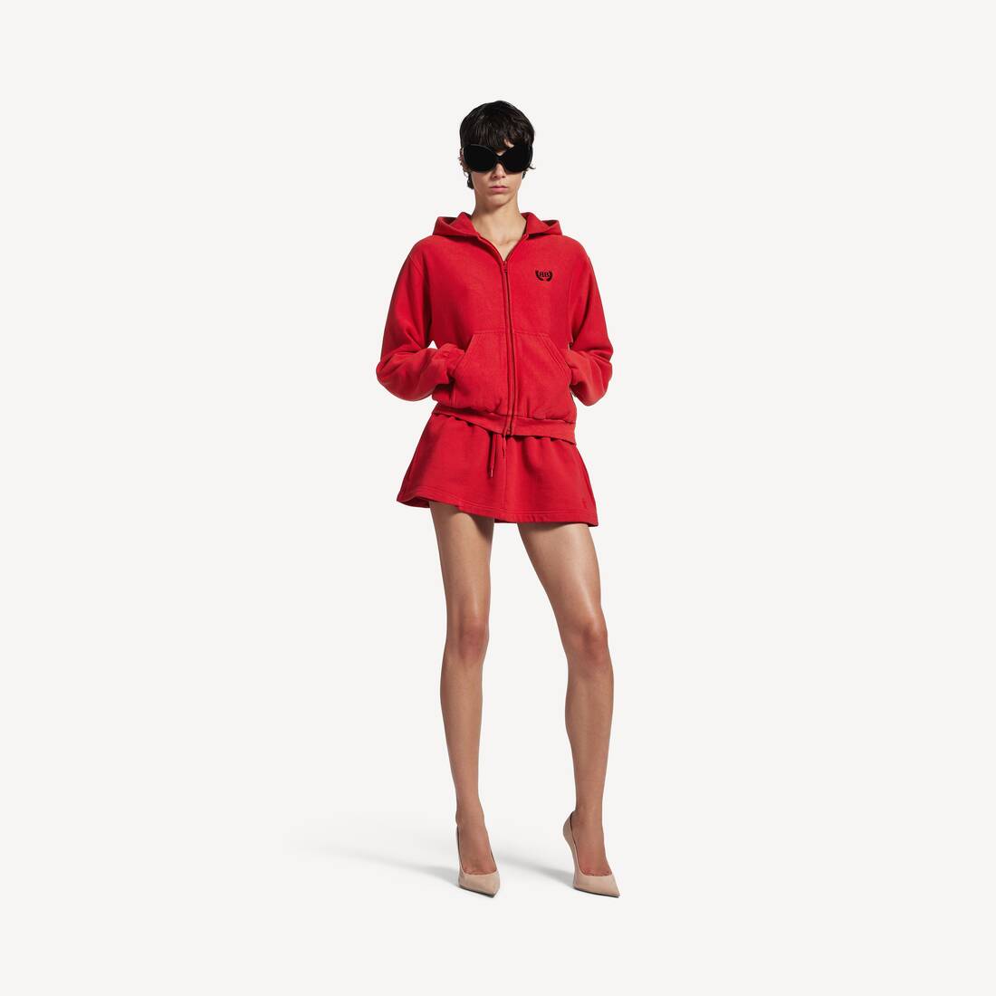 Women's Laurel Classic Zip-up Hoodie Regular Fit in Red/black