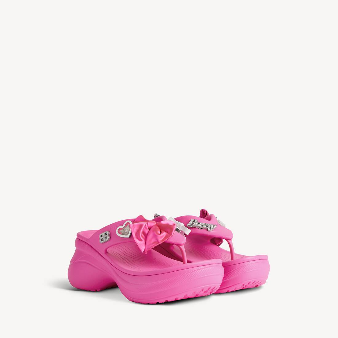 Women's Crocs™ Thong Jibbitz™ in Glossy Pink