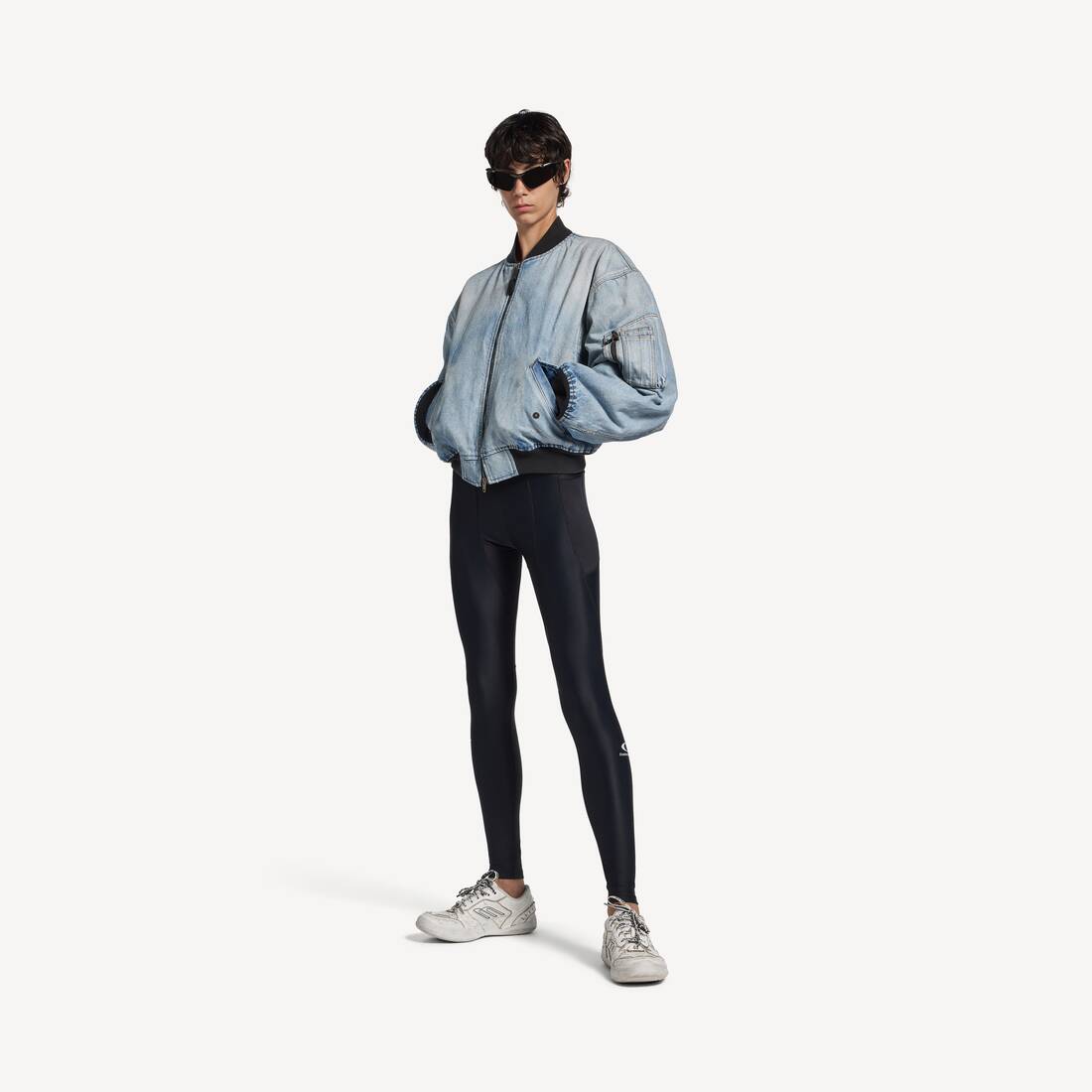 Women's Standard Bomber Jacket in Dirty Light Blue