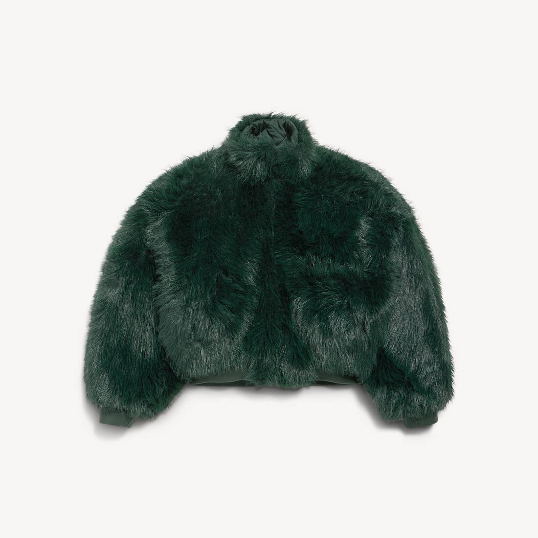 Women's Cropped Jacket in Dark Green