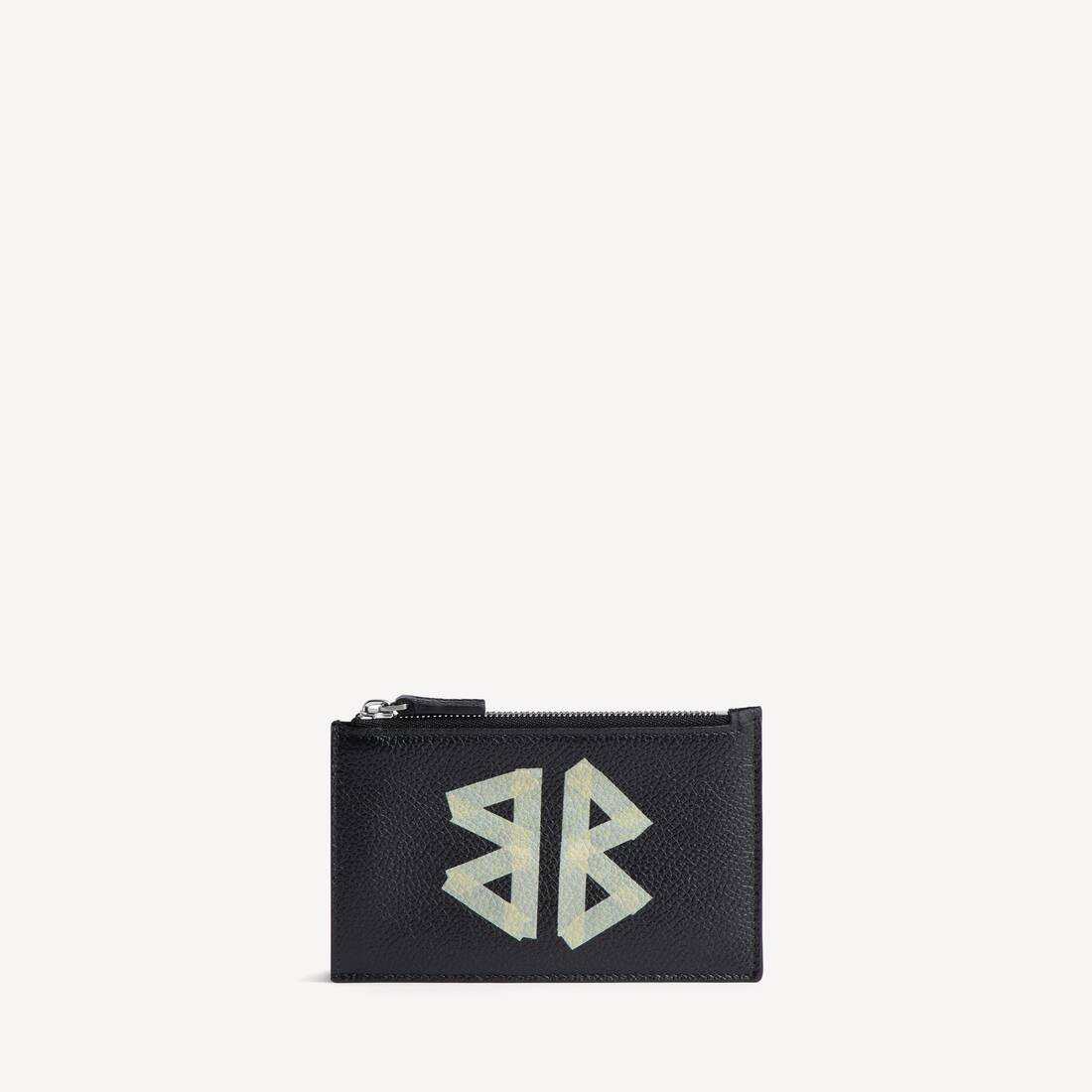 Men's Cash Large Long Coin And Card Holder in Black