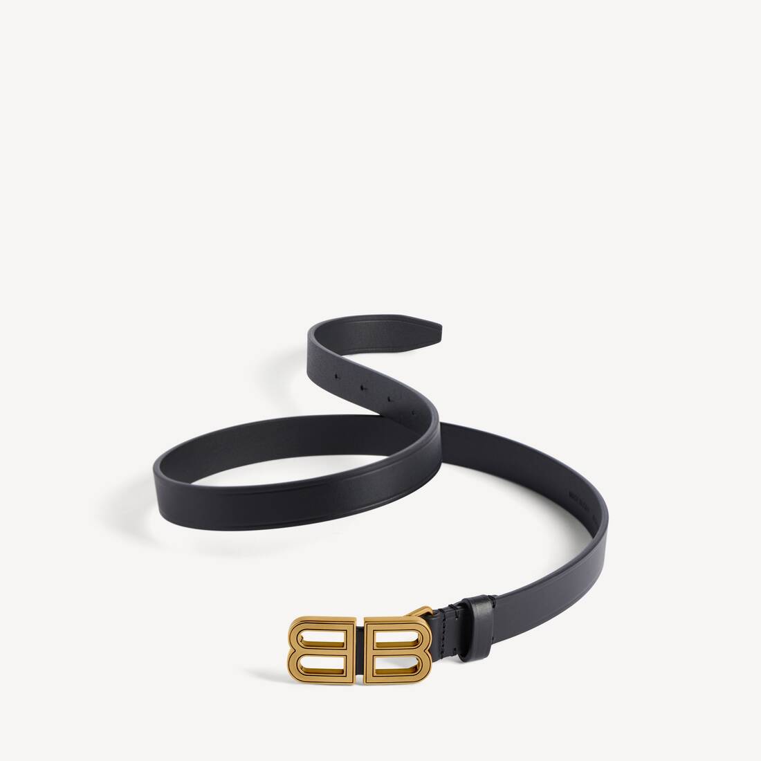 Women's Bb Hourglass Thin Belt in Black