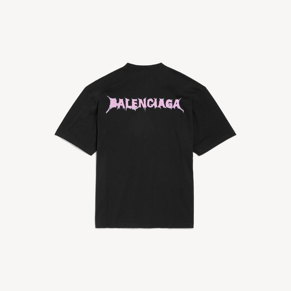 Men's Diy Balenciaga Back T-shirt Medium Fit in Black
