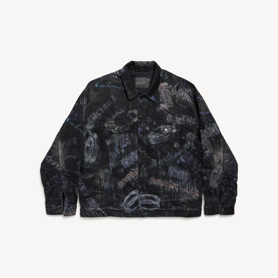 Men's Oversized Jacket in Black Fade Out