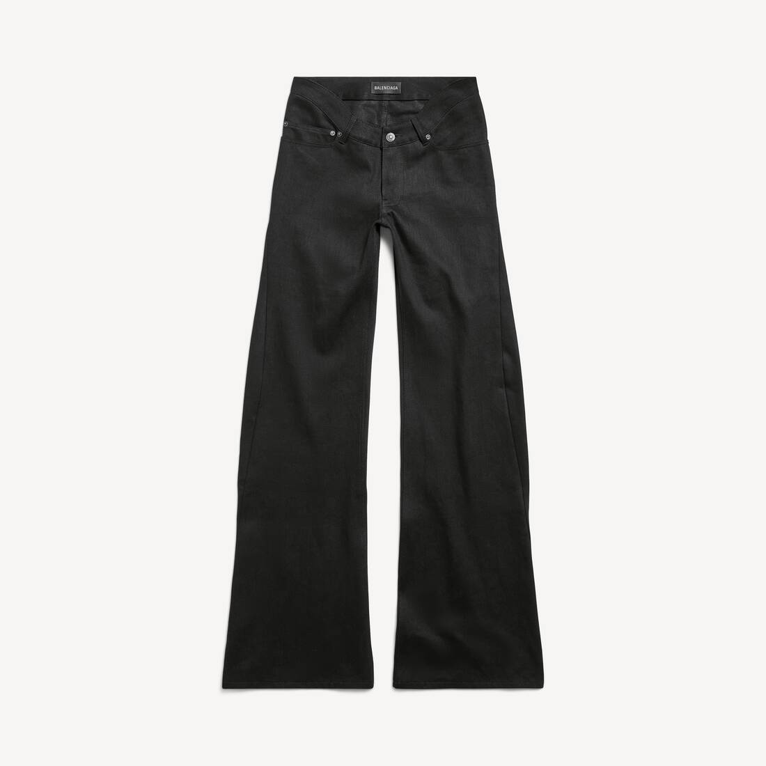 Women's Curved Waist Pants in Black