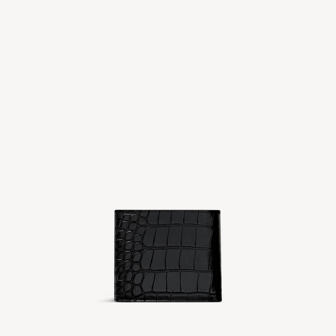 Men's Cash Square Folded Coin Wallet in Black
