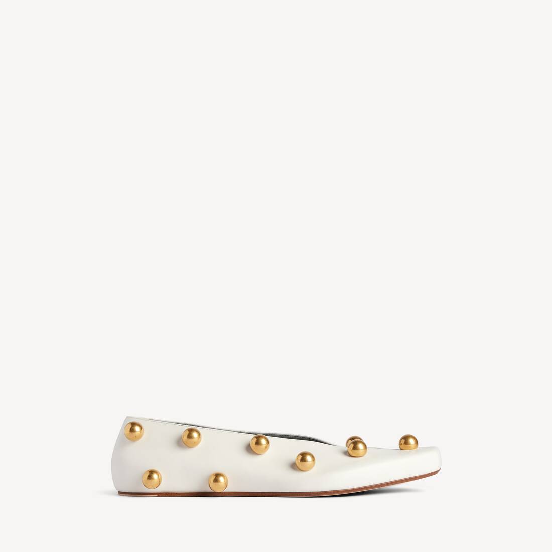 Women's Duchesse Ballerina Flat in White Snow