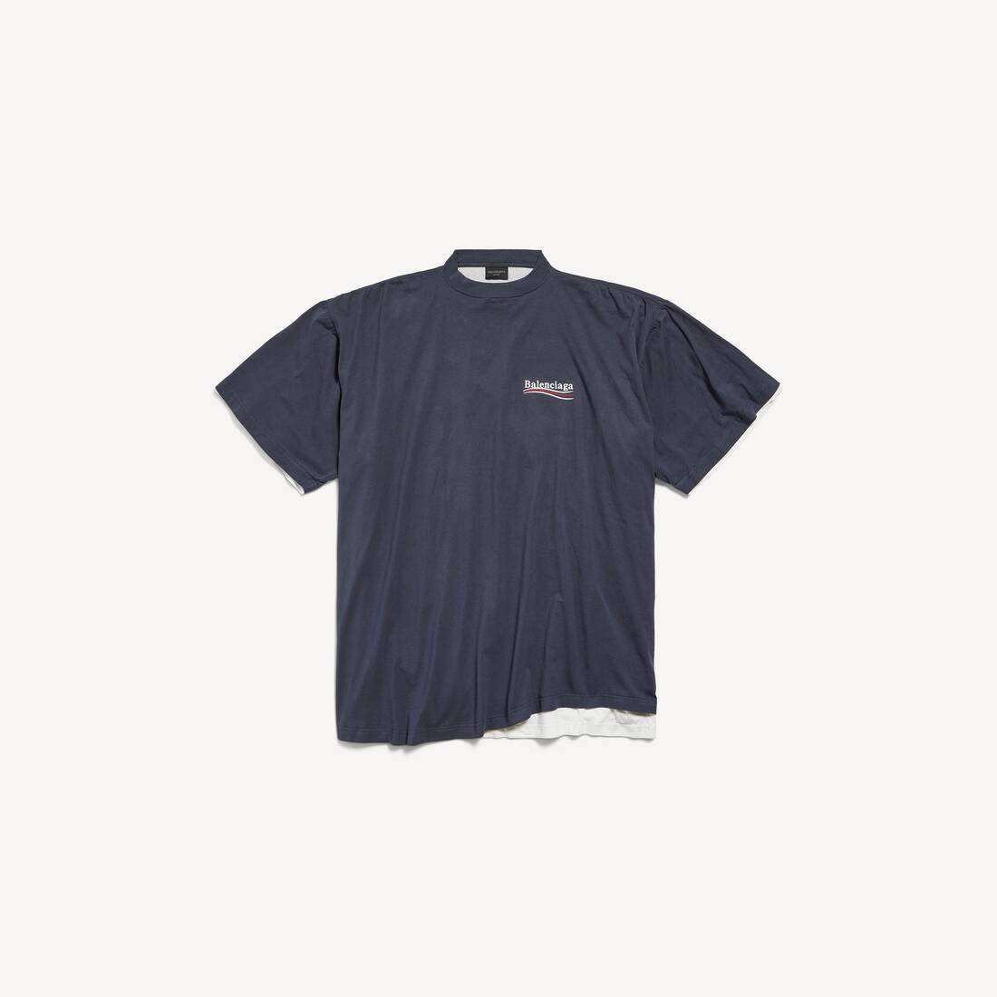 Men's Political Campaign Double T-shirt in Navy/white/red